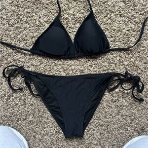 Target Black Triangle Tie-Side Bikini Set